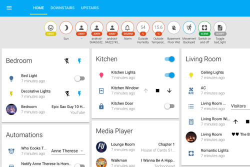 home assistant screen example