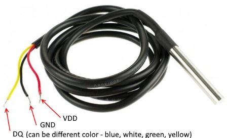 DIYables DS18B20 One Wire Temperature Sensor for Arduino, ESP32