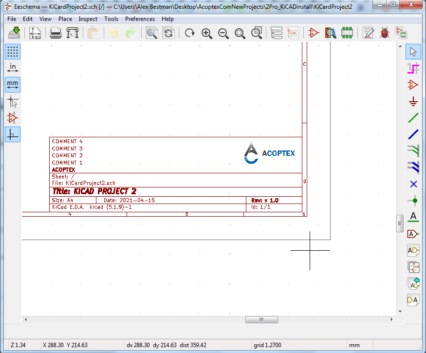 How to modify the title block of the schematics sheet in KiCad v5