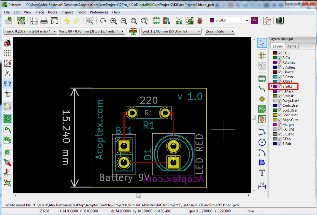 How to add logo or image on the PCB board in KiCad v5