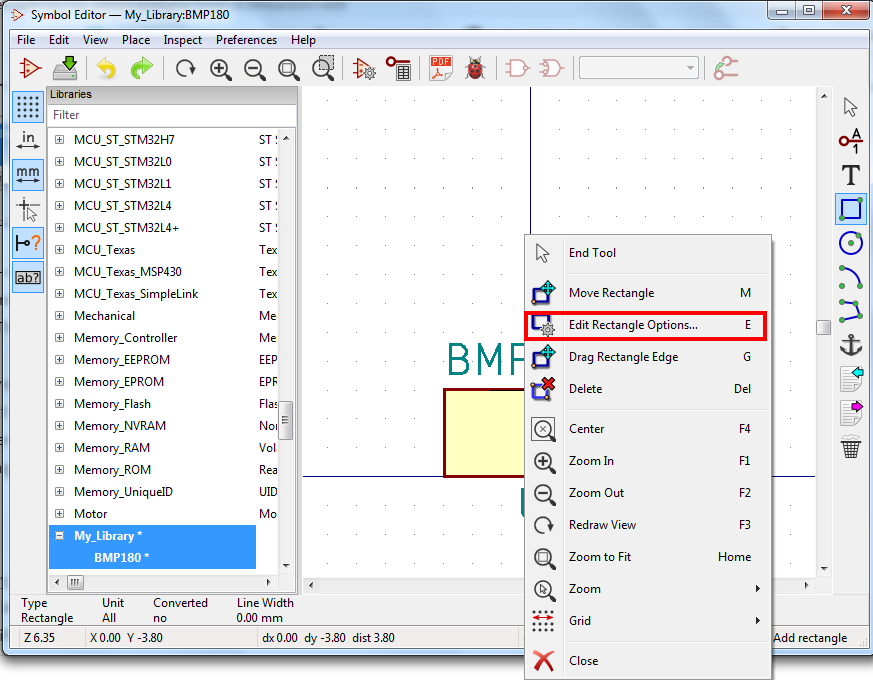 how to create new symbol and new library in KiCad v5